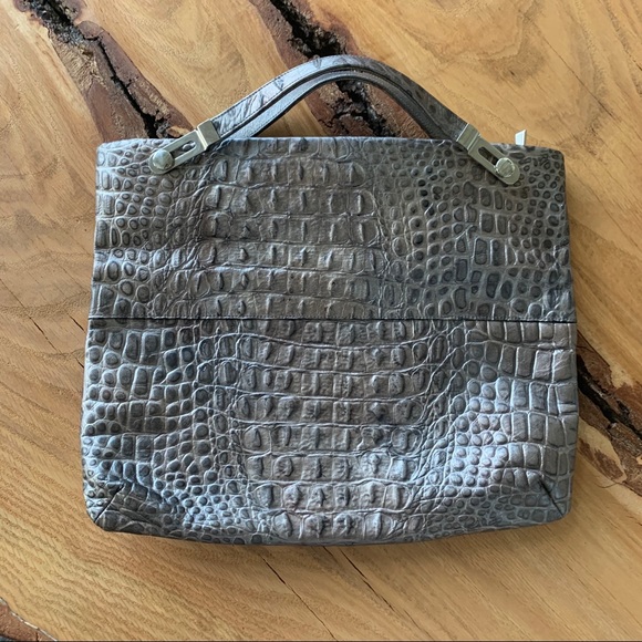 Croc effect Genuine Leather handbag/clutch - Picture 2 of 5